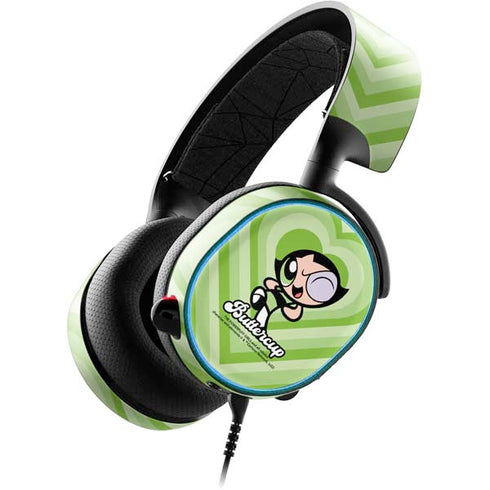 Cartoon Network Powerpuff Girls Buttercup Green Hearts SteelSeries Arctis 3 Skin